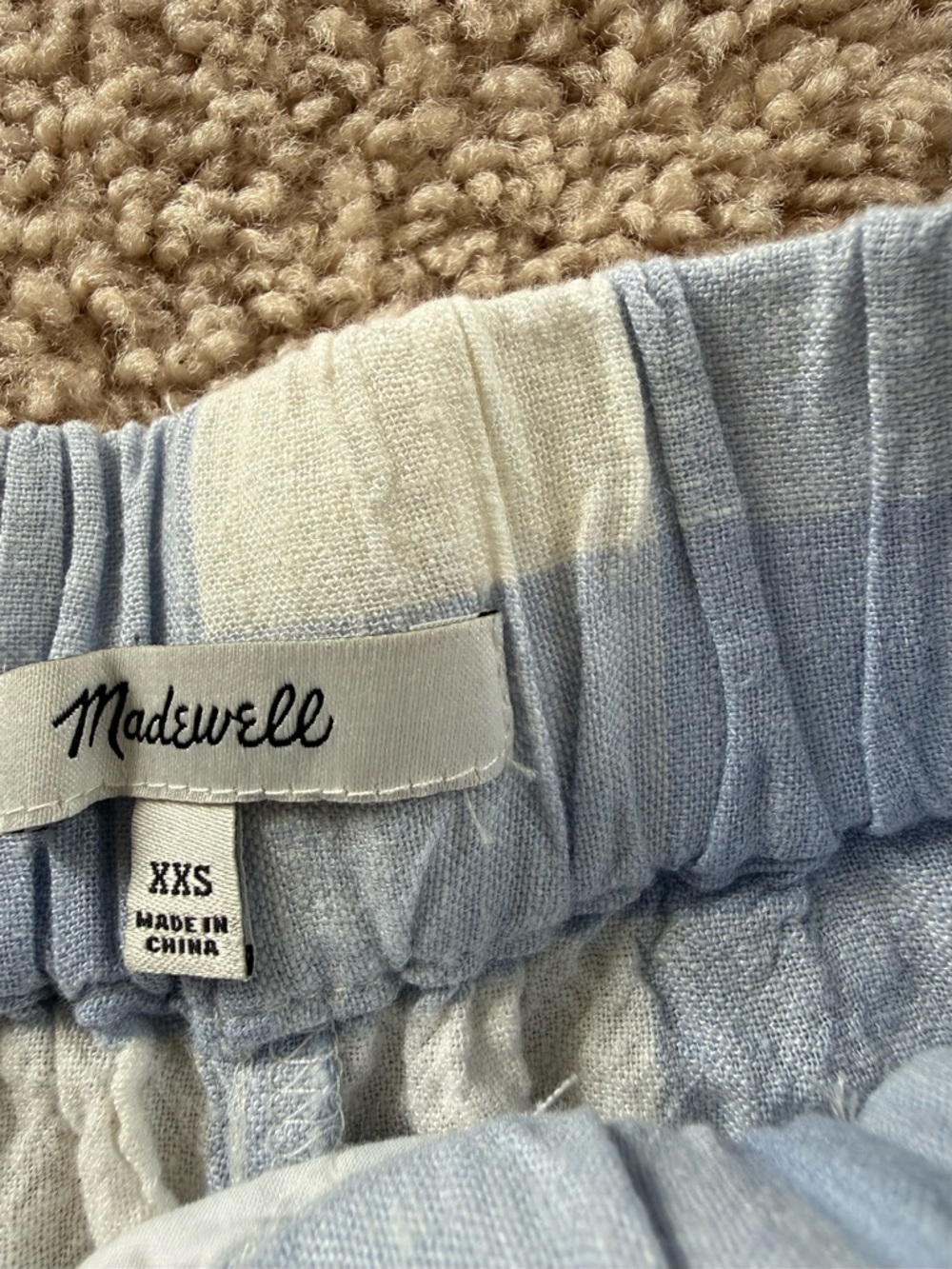 Madewell Blue & White Checkered Skirt size XXS - Picture 6 of 7